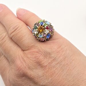 Vintage Rhinestone Cocktail Ring